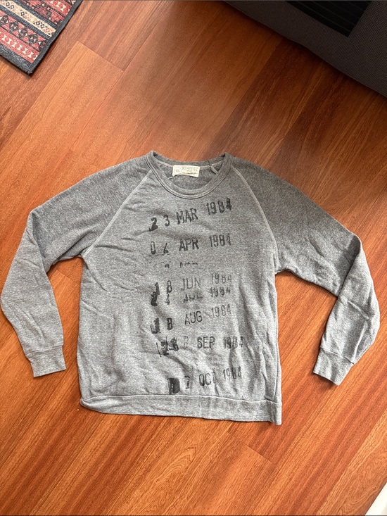 Out of Print Sweaters - Out of Print - Library Card Grey Graphic Crewneck Sweatshirt XL